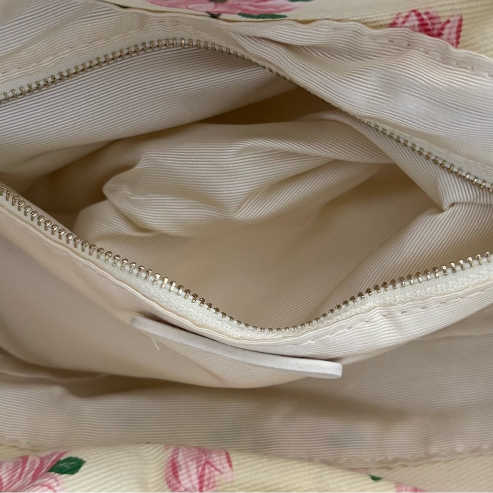 Draper James Bag Top Handle Purse Floral Pink Beige Canvas Boho Dainty See Below - Picture 9 of 12
